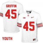 Youth NCAA Ohio State Buckeyes Archie Griffin #45 College Stitched Playoffs Authentic Nike White Football Jersey YT20U72EZ